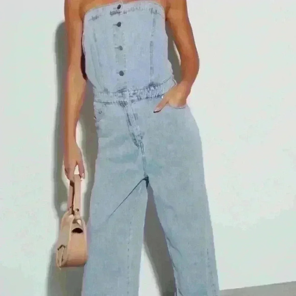 Gilli Pants - Gilli Denim Sleeveless Jumpsuit Size 2 #94